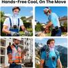 Portable Waist Clip Fan Wearable 10000mAh Mini USB Rechargeable Hanging Neck Fan for Travel Sports Courier Outdoor Working