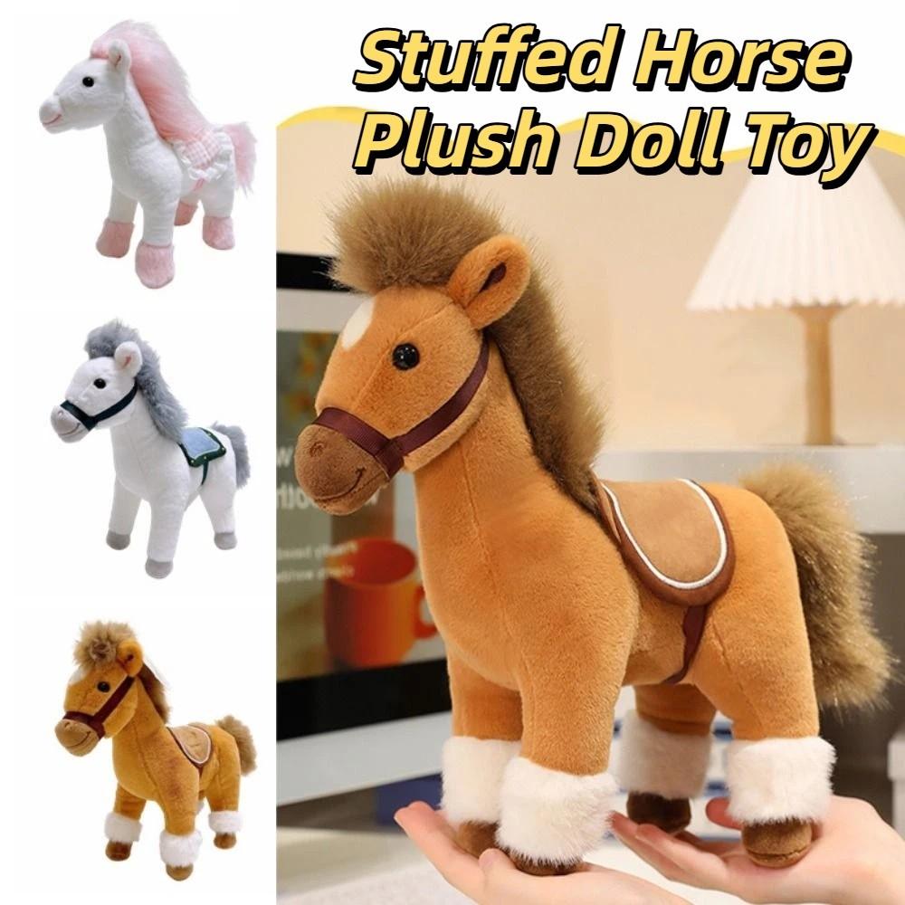 Soft Horse Plush Doll Toys Kawaii Zodiac Pony Figurine Funny Cartoon Steed Doll  Year of The Horse