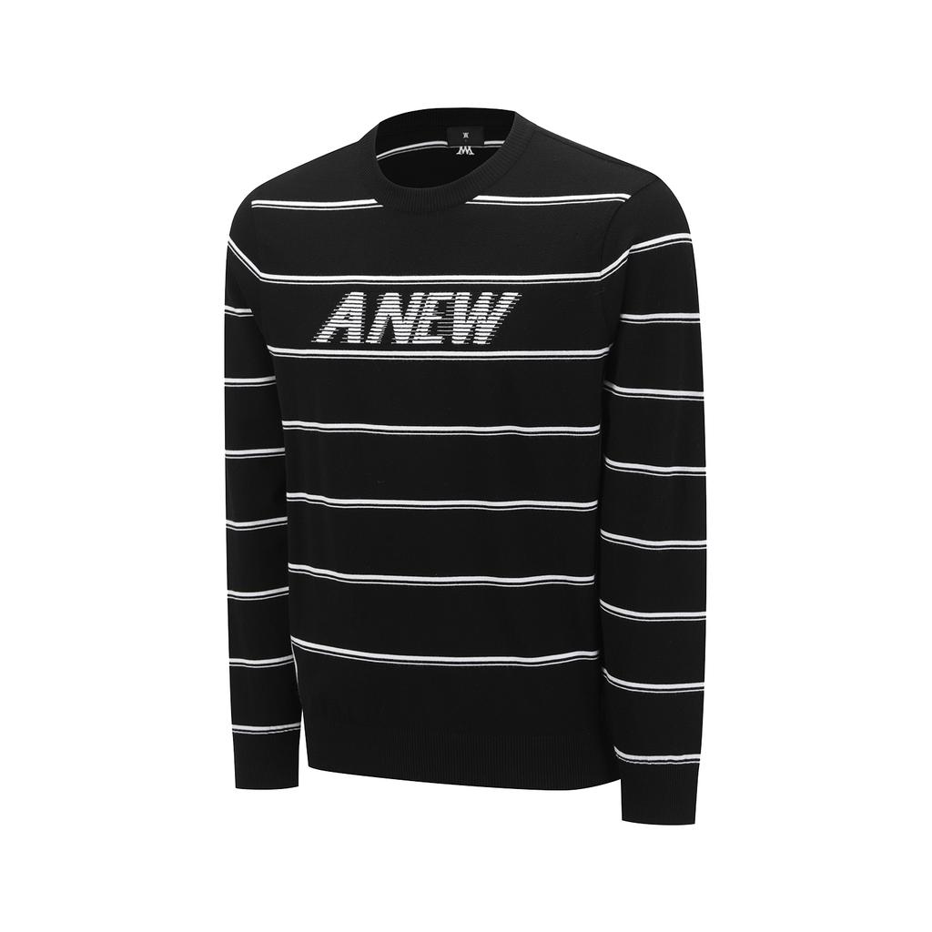 ANEW GOLF Men Stripe Round Sweater_Bk