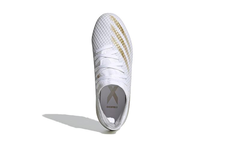 adidas X Ghosted 3 FG White Metallic Gold Melange Kids EG8210