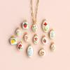 European-American Fresh Plant Series: Lemongrass & Strawberry Bow Pendant Necklace, Clavicle Chain Copper.