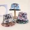 Women's  Bucket Hat Sunshade Flower Pattern Wide Brim Bucket Cap for Outdoor Casual Sunhat New Vintage Design