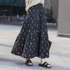 Women's High-Waist Floral Patchwork Long Skirt