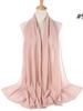 70*180cm bubble chiffon muslim headscarf for women solid color hijab scarf shawls and wraps hijab femme musulman kopftuch
