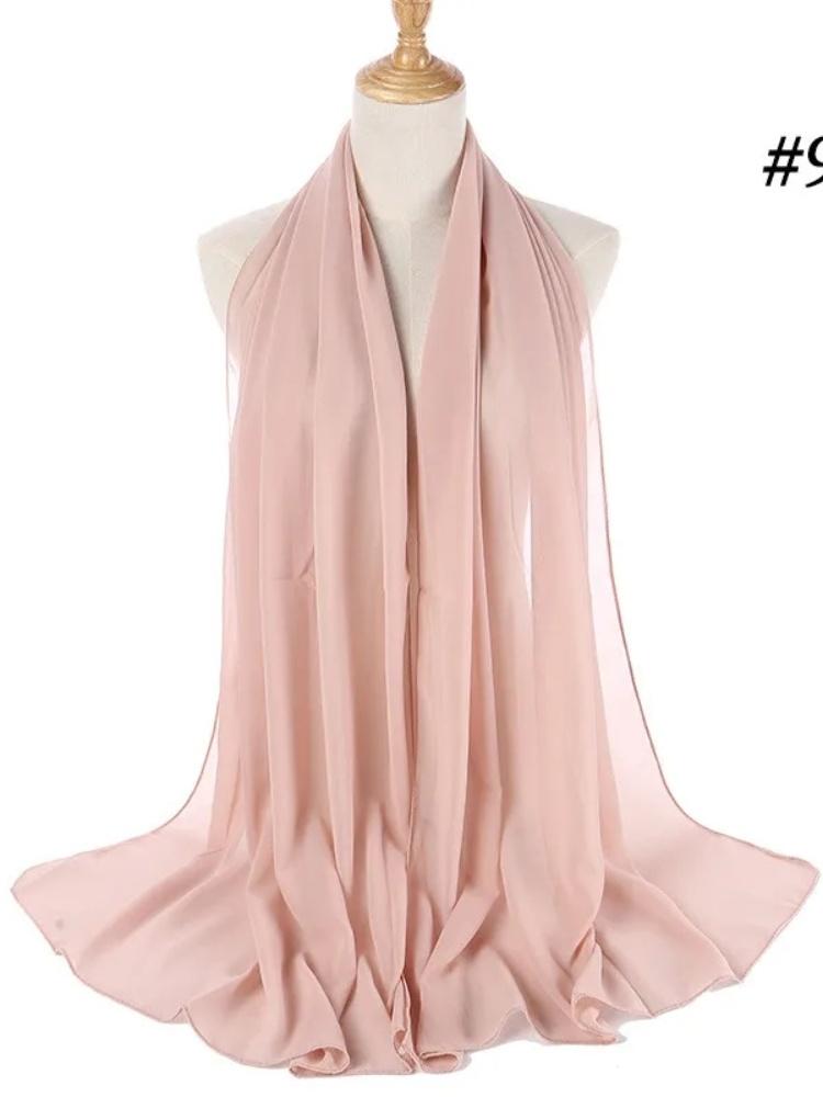 70*180cm bubble chiffon muslim headscarf for women solid color hijab scarf shawls and wraps hijab femme musulman kopftuch