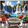VIKAMA Tropical Waterfall Paradise Tapestry Landscape Wall Decoration Living Room Bedroom Dormitory and Home Office Decor