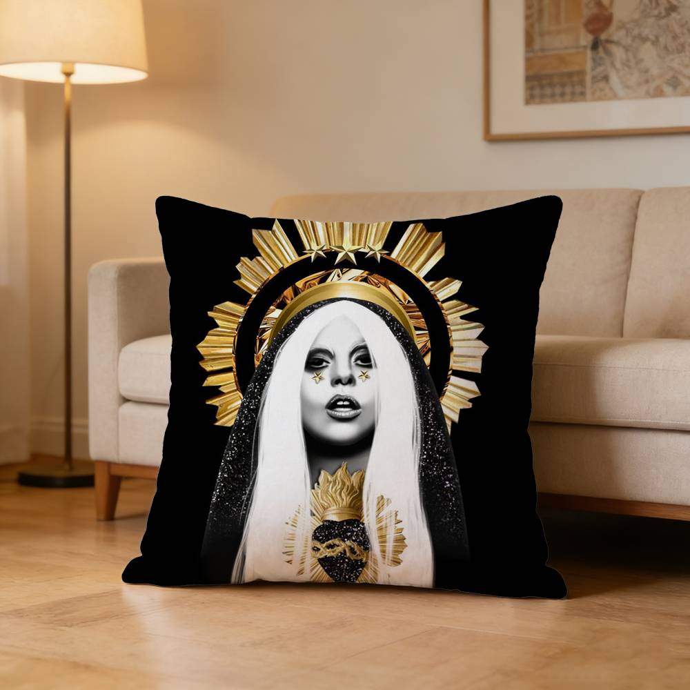 

Singer LLady GGaga Pillow Case Cushion Cover Throw Pillow Case For Car Sofa 30x30cm