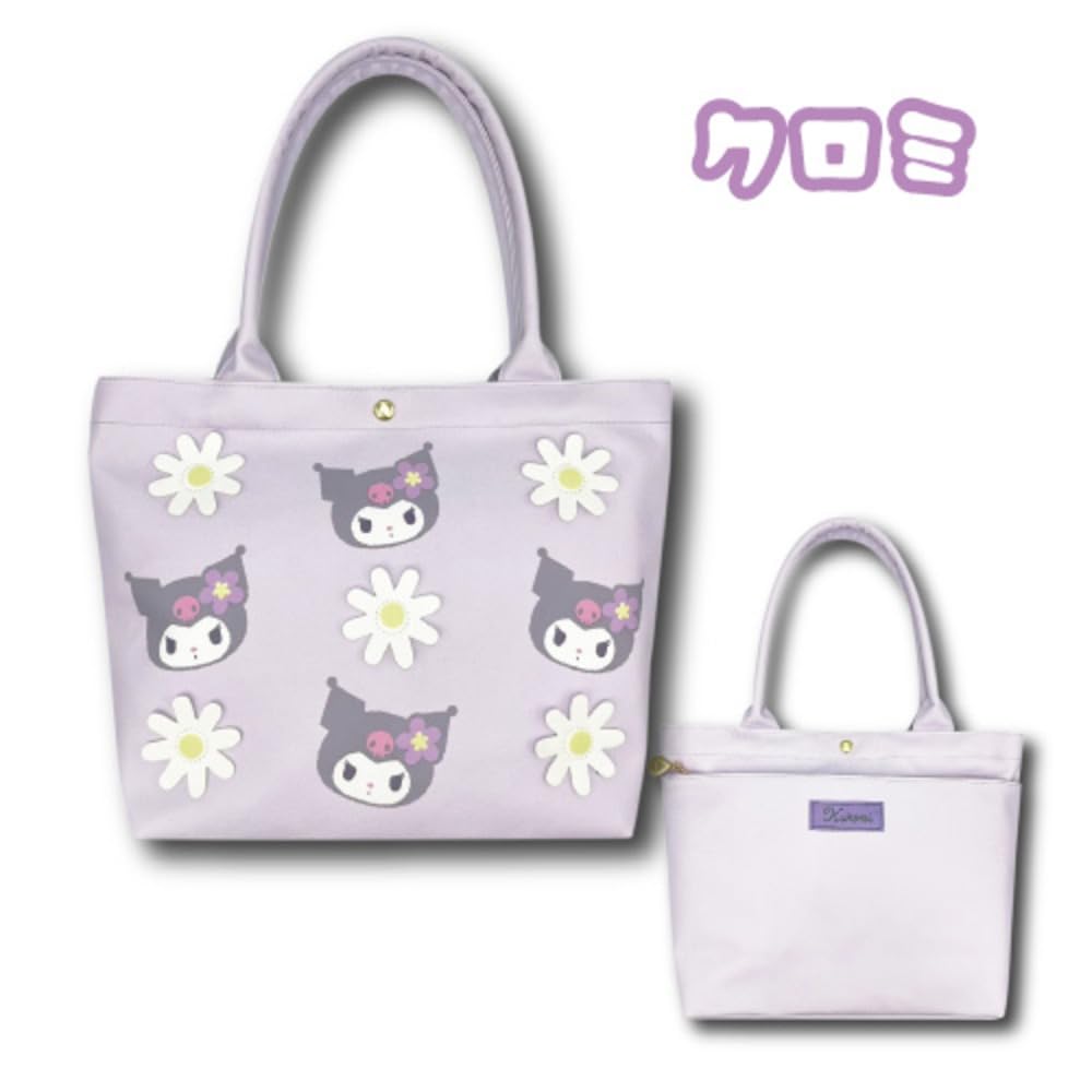 Hatayama Shoji Sanrio 3D Flower Series Tote Bag Kuromi H24 x W32 x 33202993 Approx. D9.5cm