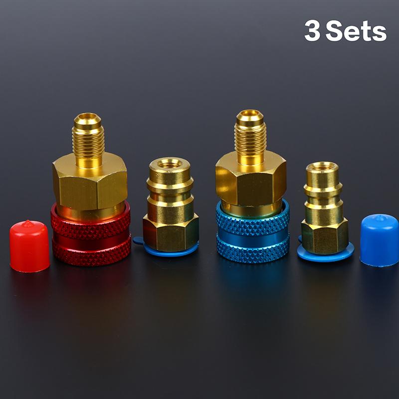R1234Yf To R134A Quick Connectors Adapter For Car Ac Car Accessories Tools A/C Refrigerant Fluorinated Liquid Connector