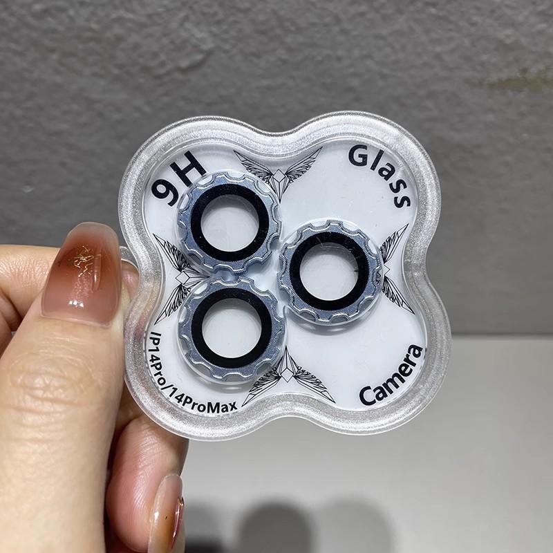 

Screw Cap Camera Lens Film Glass On iPhone 16 15 14 13 12 11 Pro Max Plus Mini Metal Ring Camera Protector For Apple Back Capa For iPhone 12Mini