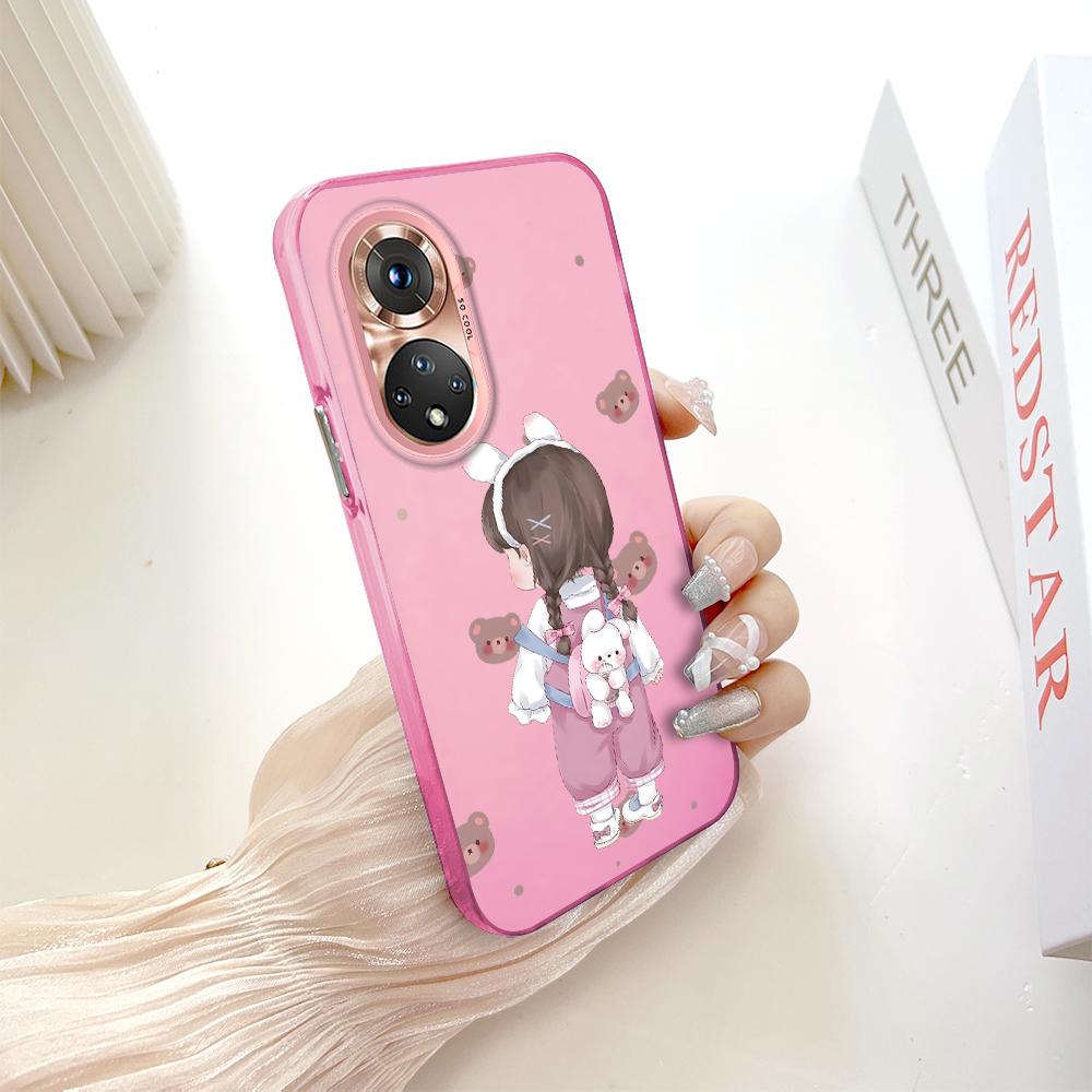 

Раскрашенный узор, разноцветный, серебристый, двусторонний твердый корпус, противоударный противоударный чехол для телефона для Huawei Honor Infinix Tecno iPhone Tecno Camon 40 Pro 4G темно-розовый