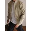 Men's 2025 Casual Solid Color Windbreaker: Spring/Autumn Loose Fit, Fashionable Business Stand Collar Jacket