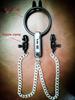 Mouth Spreader with Nipple Clamps Open Mouth O Ring Gag Oral Sex Harness Restraints Toys