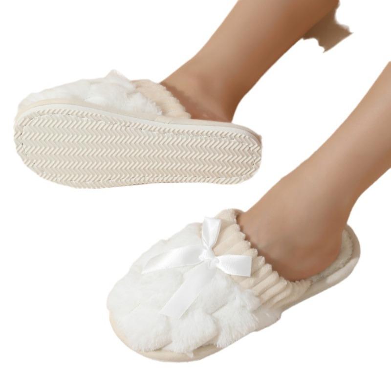 Mao Mao slippers women's autumn and winter couples home indoor warm non-slip plush cotton slippers