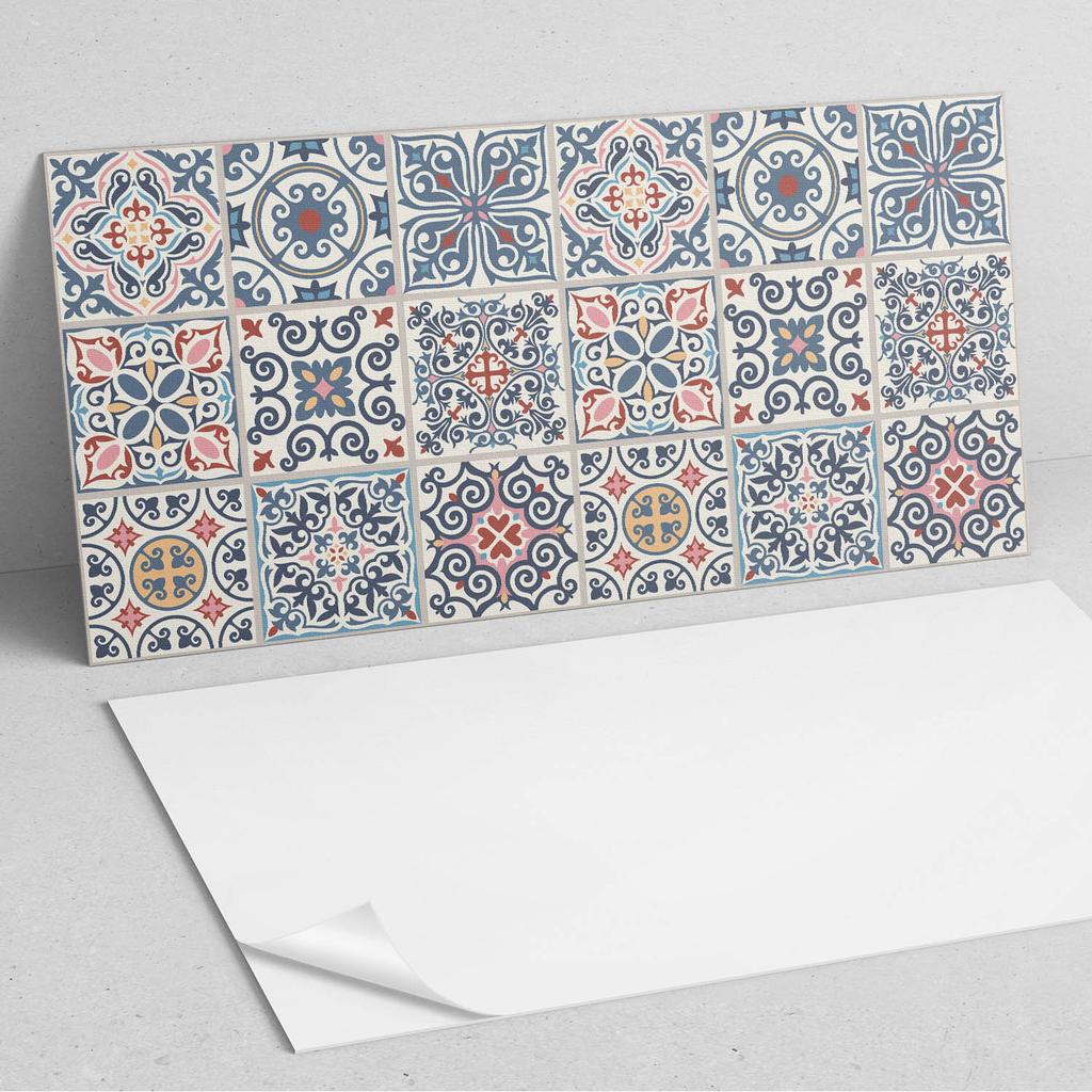 Naklejany Panel Pcv Z Motywem Idealny Do Przedpokoju 100X50 Cm Wzory W Stylu Mozaiki