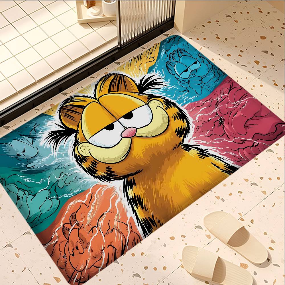 Cute Anime G-Garfields Cat Floor Mat Rectangle Anti-slip Home Soft Badmat Front Door Indoor Outdoor Mat Hotel Decor Mat