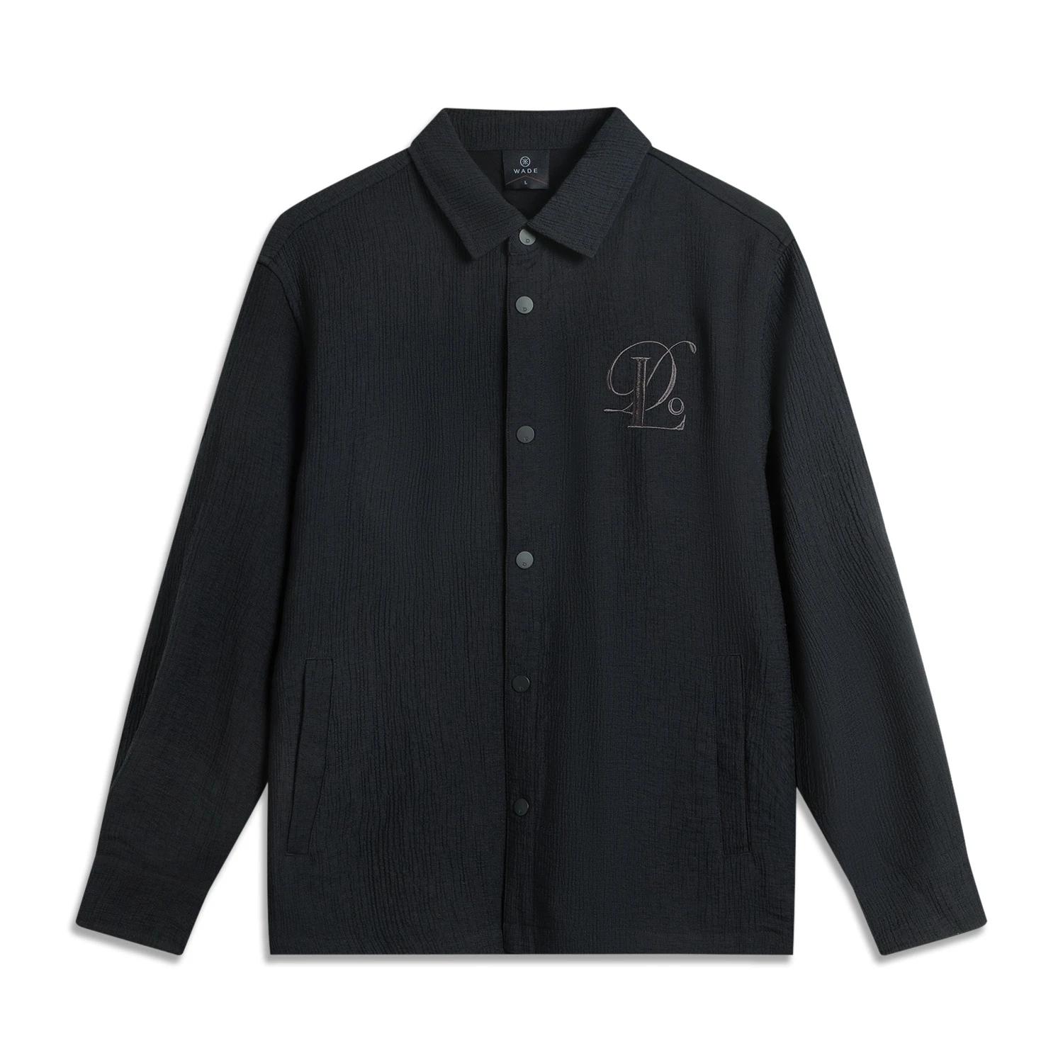 Li Ning Shirts Men s Black Lapel Moderate Shirt AFDVC25-1 M