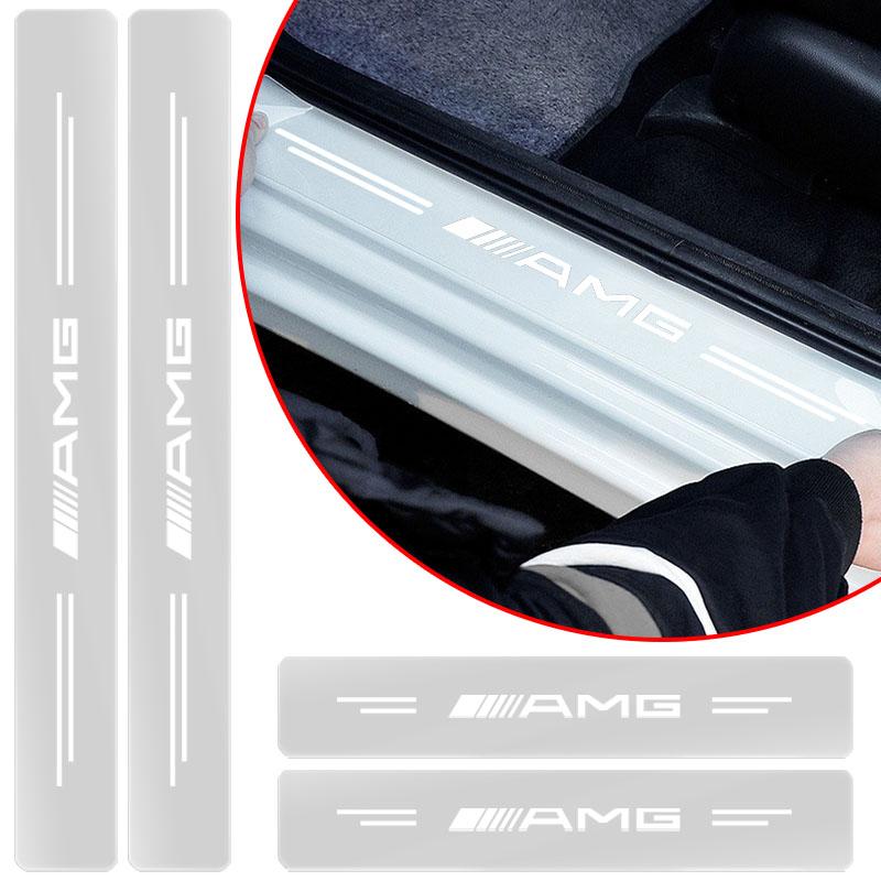 AABID1 Car Threshold Sticker Scratch Resistant Transparent Film Protector Caps For Mercedes Benz GLC63 GLC43 GLC250 GLC300 X253 C253
