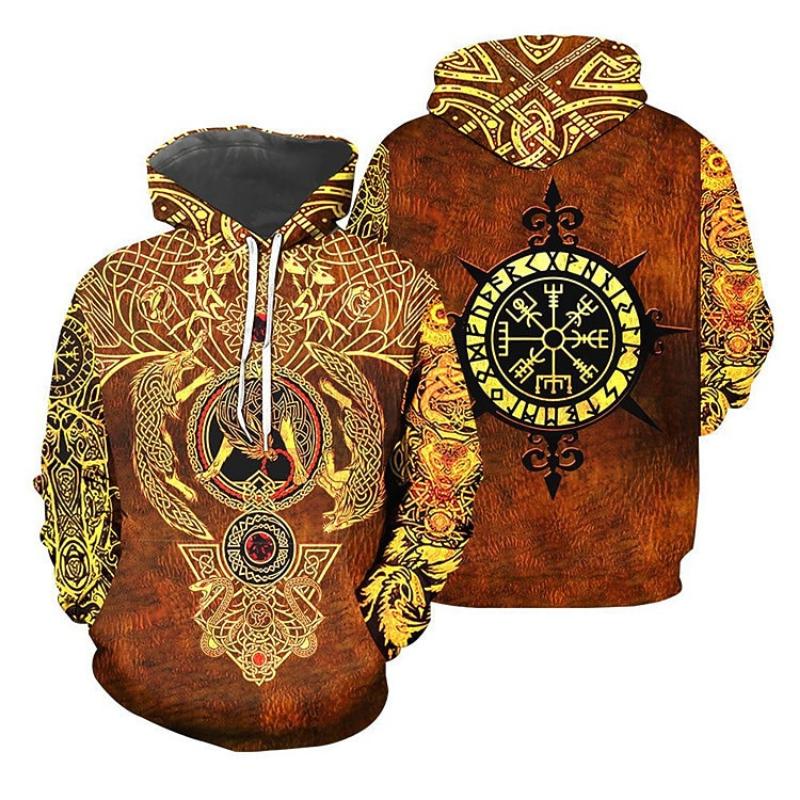 Men's Hoodies Daily Casual Vintage Retro Long Sleeve Hooded Vacation Sports
