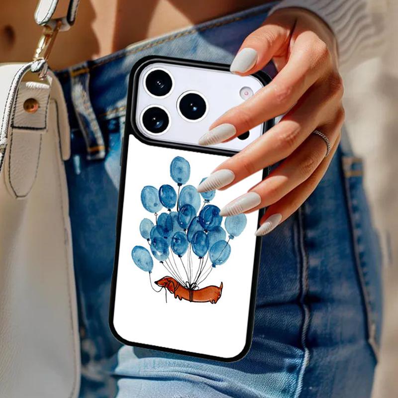 Sausage Dog Dachshund Art Soft Phone Case For iPhone 17 Air 14 15 13 12 Max Cover For Apple 16e 11 Pro Max Plus Coque
