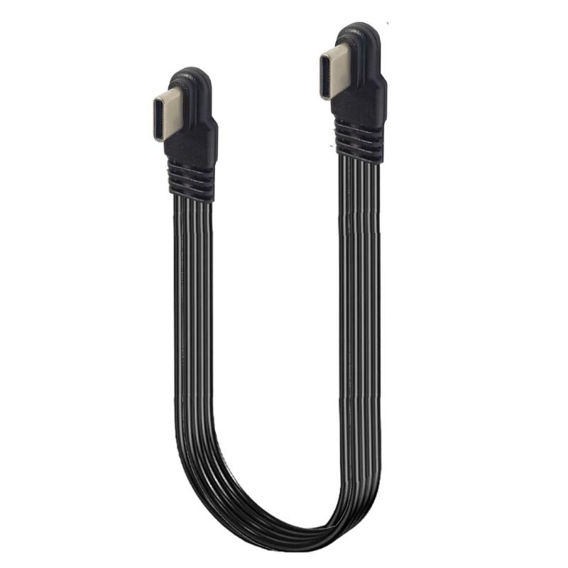 45W 90 Degree Elbow USB C Type C Cable Type C To USB C Male Fast Charging Data Cord for Laptop PC Phone Laptop