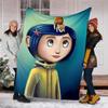 1pc Coraline2 Theme Blanket - Digital Print, Polyester, Cozy for All Seasons, Perfect for Outdoor, and Travel