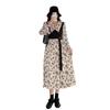 Robe Manches Longues Rétro Patchwork Floral Grande Taille - Amincissante, Masque les Imperfections, Aspect Deux-Pièces.