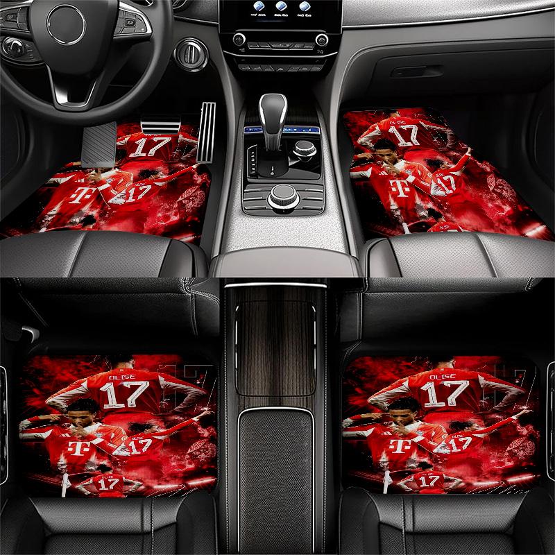 Mtdmichael Olise Black Full Coverage All-Season Car Floor Mats, XPE Non-Slip Wear-Resistant Textured Carpets for SUV Interiors