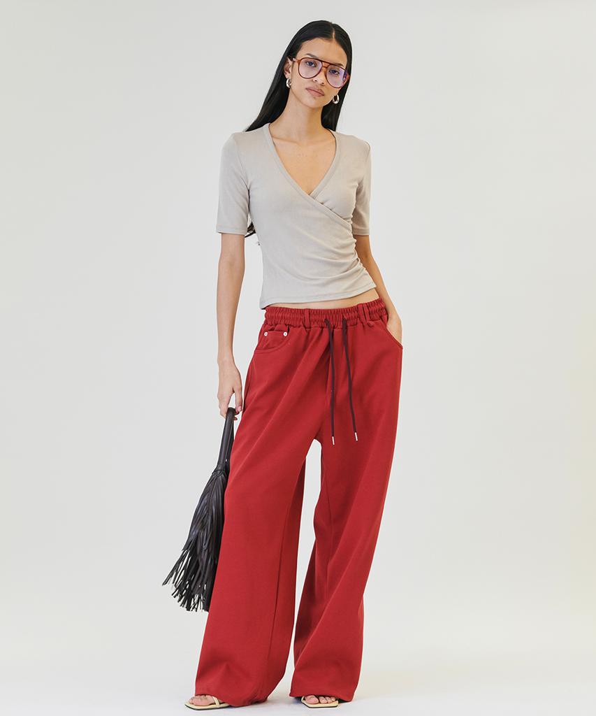 Peulojegteuweibeu Pinter Jogger Banding Pants [Red]