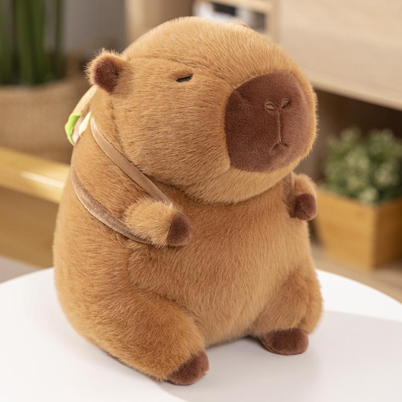 Kawaii Capybara Plush Transformation Dolls Stuffed Toy Bag Pendant Cartoon Animals for Boys Girls Birthday Xmas Gifts Home Decor