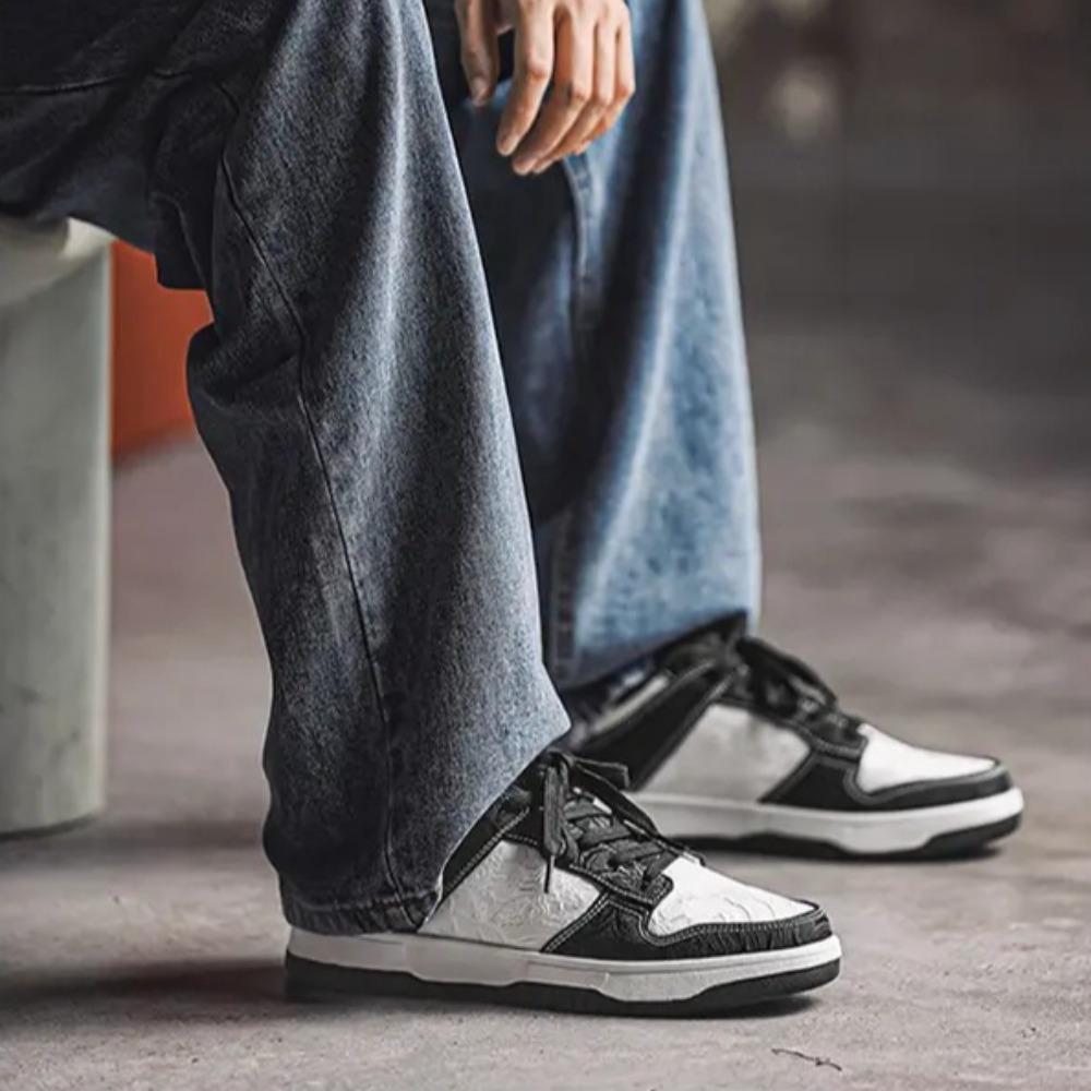 Men's High Quality Casual Sports Shoes, Versatile and Comfortable Shoe Style, Autumn Trend Men's Shoes, Round Toe Lace Up Black Comfortable Soft Sole