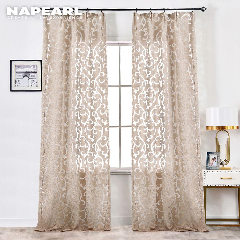 1PC NAPEARL Modern Fashion Jacquard Tulle Sheer Curtain for Living Room Bedroom Home Decor