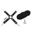 10-Piece Leather BDSM Bondage Restraint Set Handcuffs Blindfold Whip Training Punishment for Women Couples Adult Kinky Sex Toys