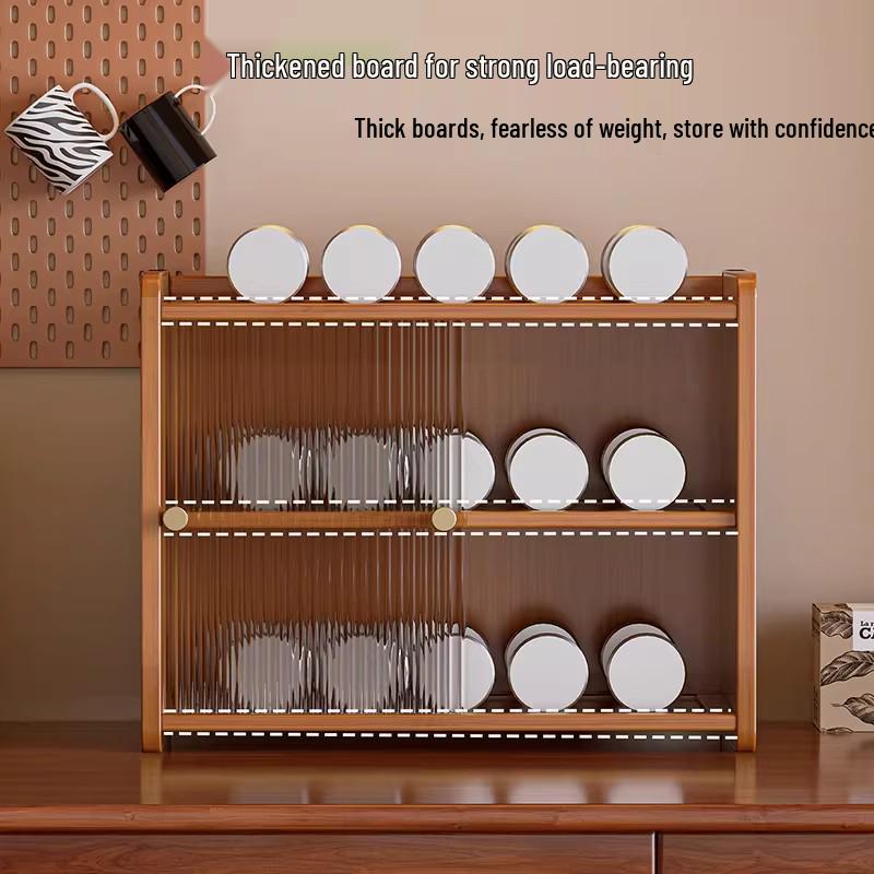Dustproof Tabletop Cup Holder & Storage Rack for Tea and Coffee Cups
