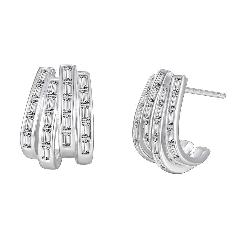 

Little Red Sweet Potato S925 Sterling Silver Zircon Stud Earrings – Women s High-End Irregular Geometric Ear Ornaments S925 Silver