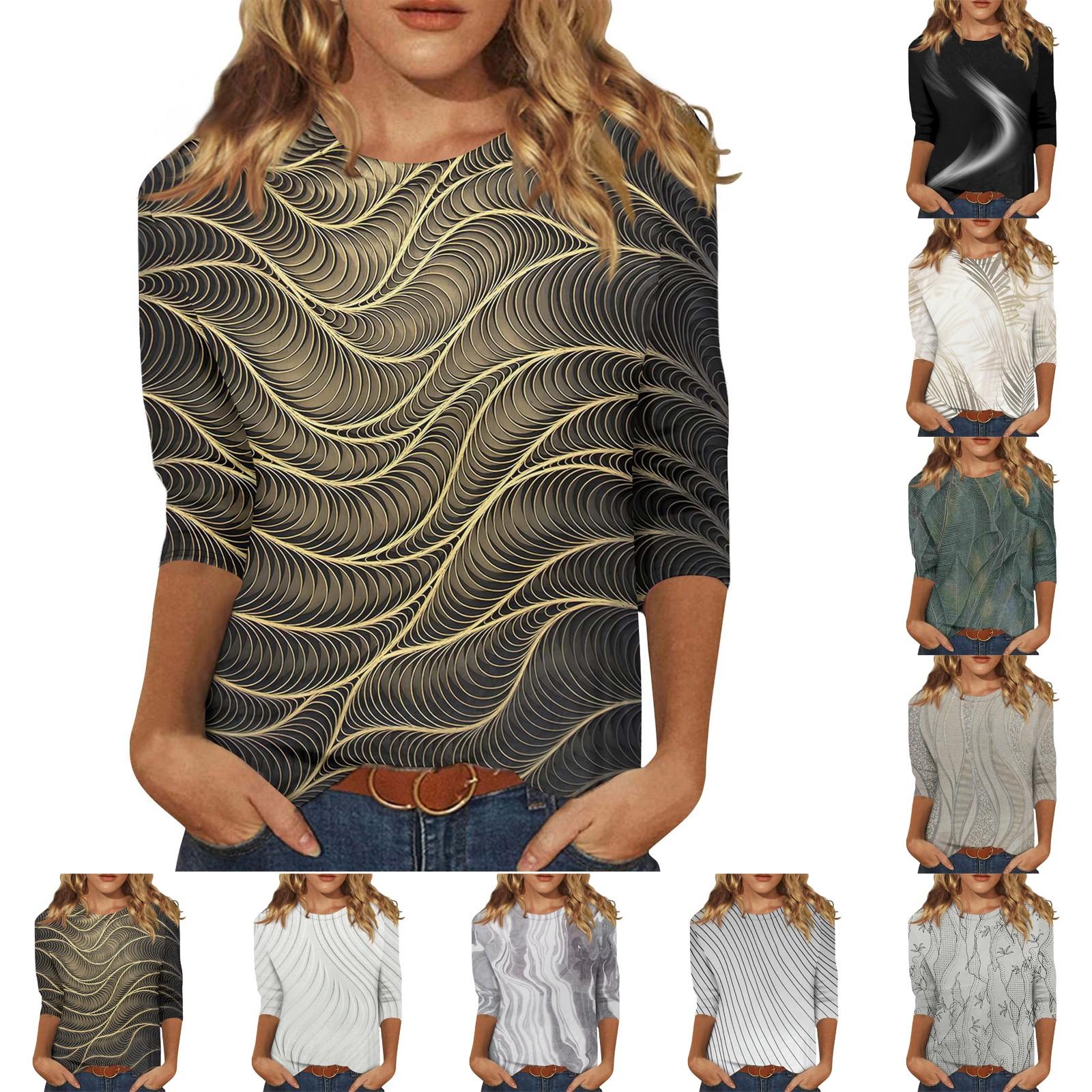 

Женский модный повседневный пуловер с рукавами 3/4 и воротником-стойкой