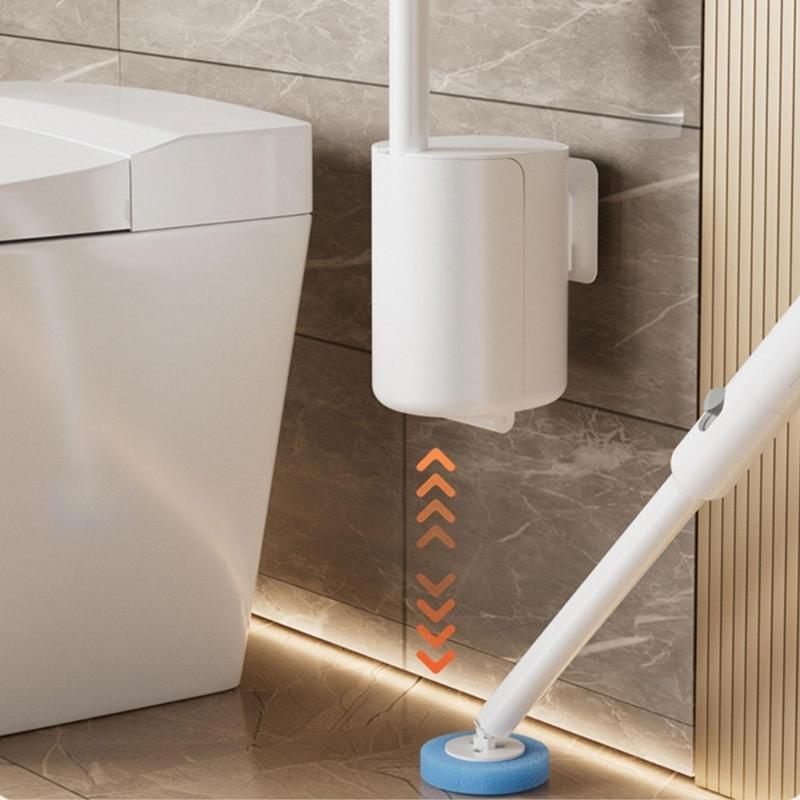 Automatic Spin Toilet Scrubber Motorized Toilet Brush Wall Mounted Design Replaceable Brush Head for Deep Cleaning