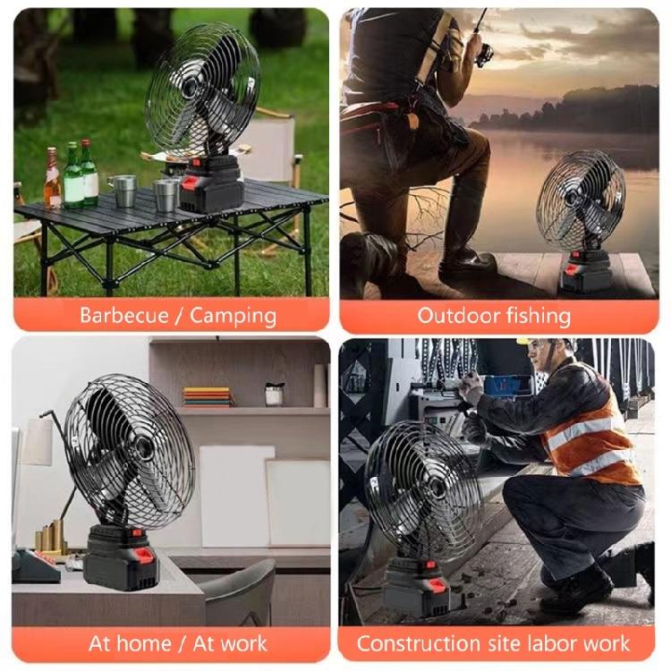 Small 8 Inch Metal Electric Fan Fishing Gear Fan Suitable for Ideal for Home Offices & Outdoor Adventures