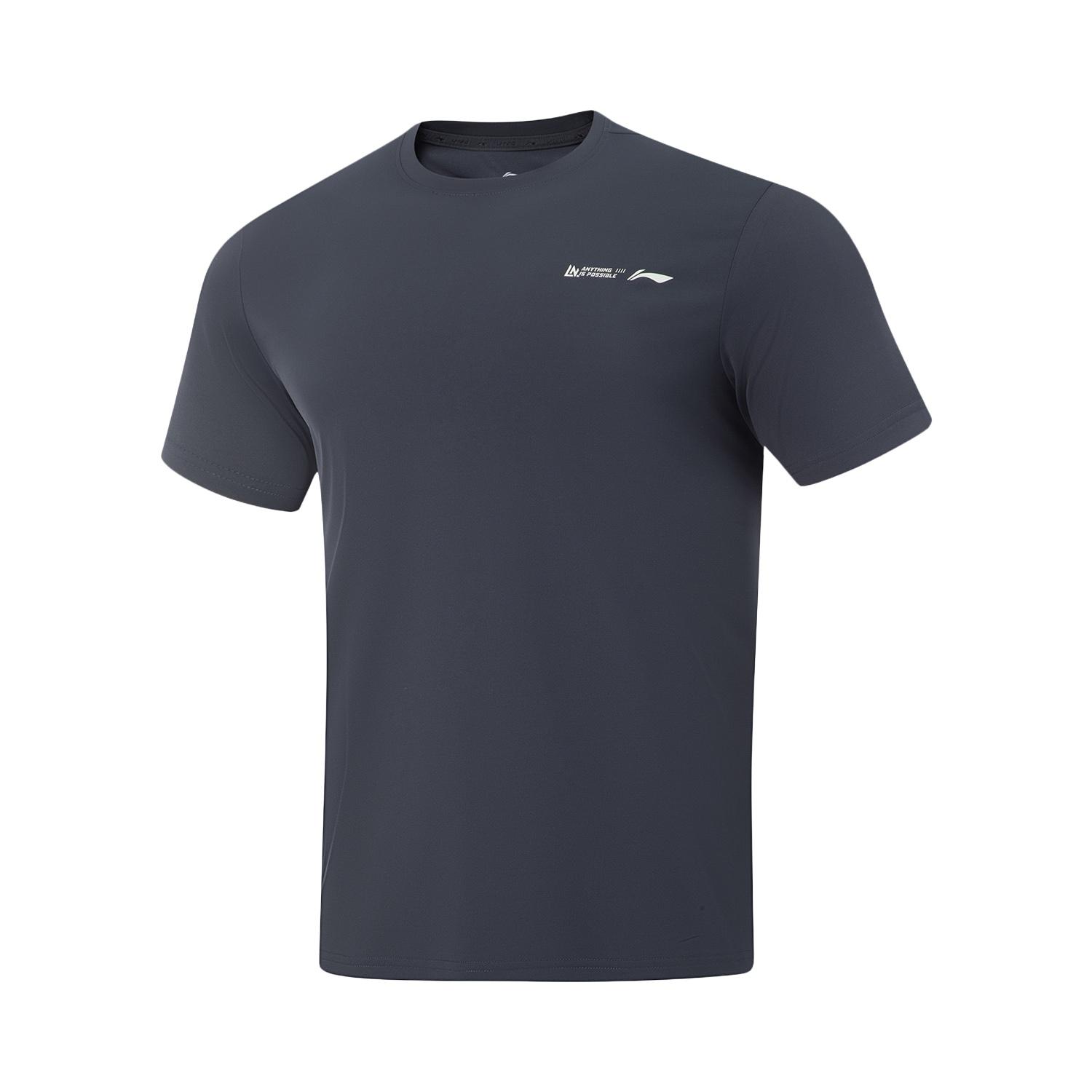 

Li-Ning Fitness Series Letter Print Moisture-Wicking Quick-Dry Round Neck Short Sleeve T-Shirt Men tops ATSV283-3 M