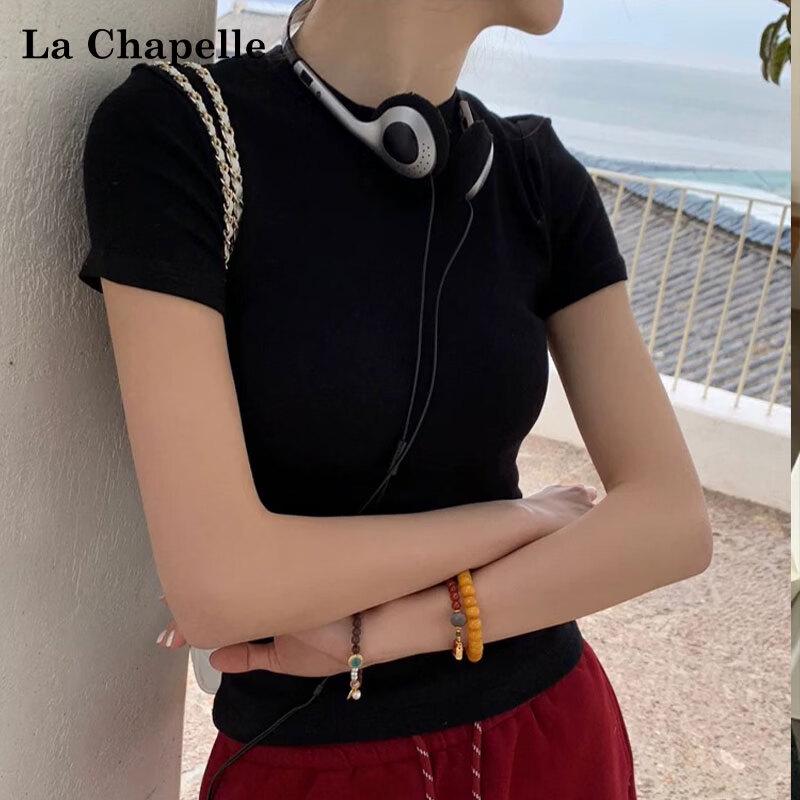 La Chapelle Women s Slim Fit Round Neck T-shirt XXL