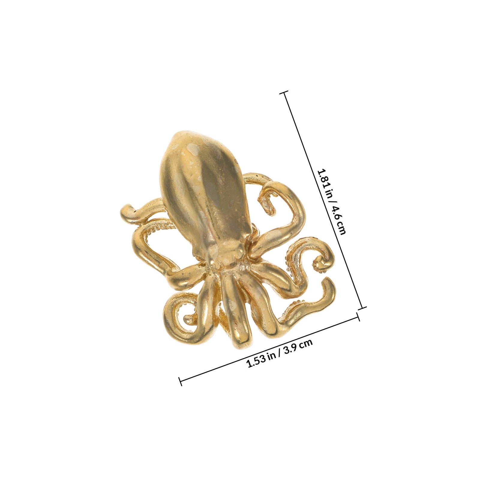 

Elegant Octopus Cabinet Knob Brushed Brass Finish for Vintage Nautical Decor Drawer Wardrobe Furniture Hardware золотистий
