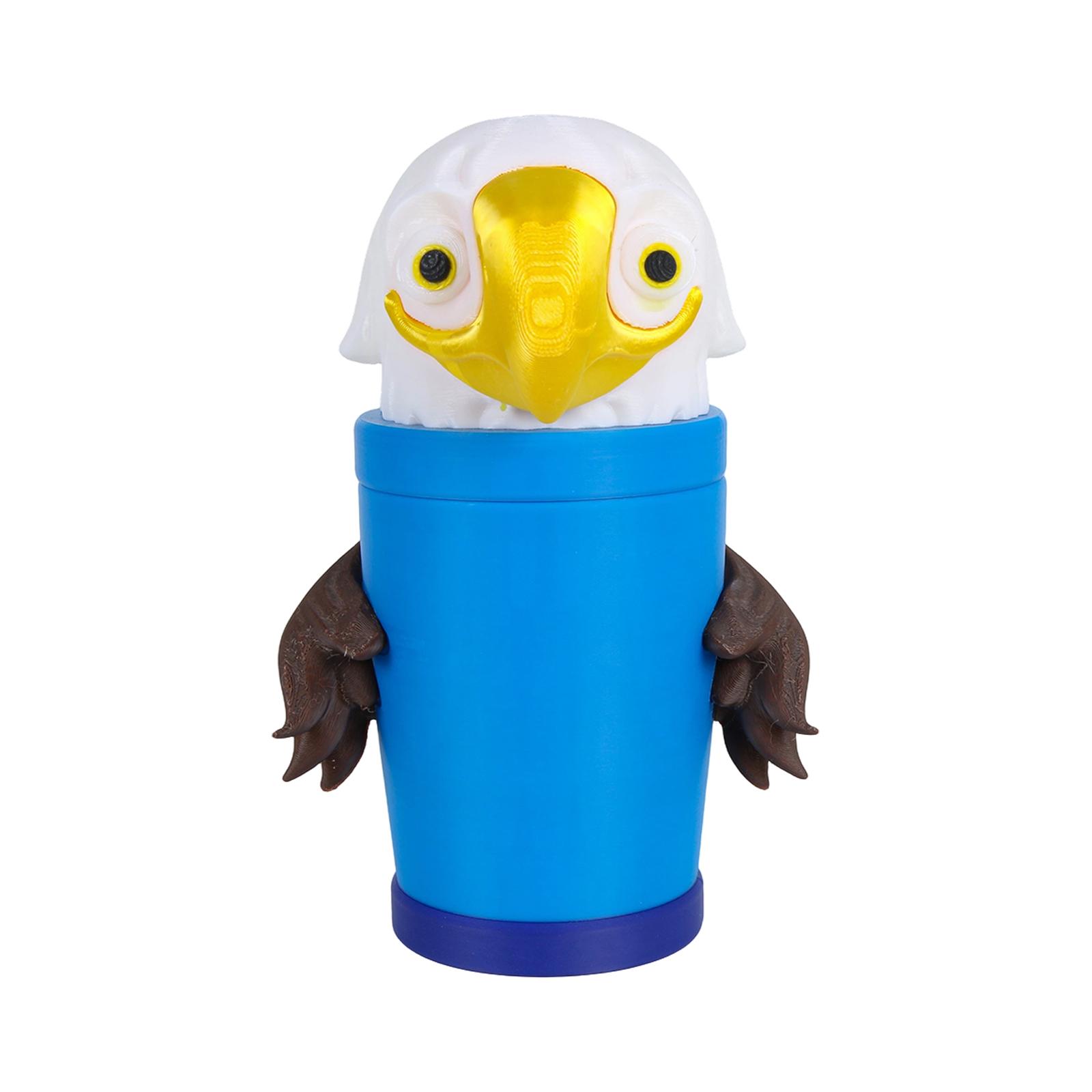

3D Printed Novelty Animal Design Water Cup with Detachable Lid and Ergonomic Shape for Daily Use and Gift Purposes Suitable for Home and Office One Size