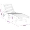 Brown Teak Solid Wood Sun Lounger