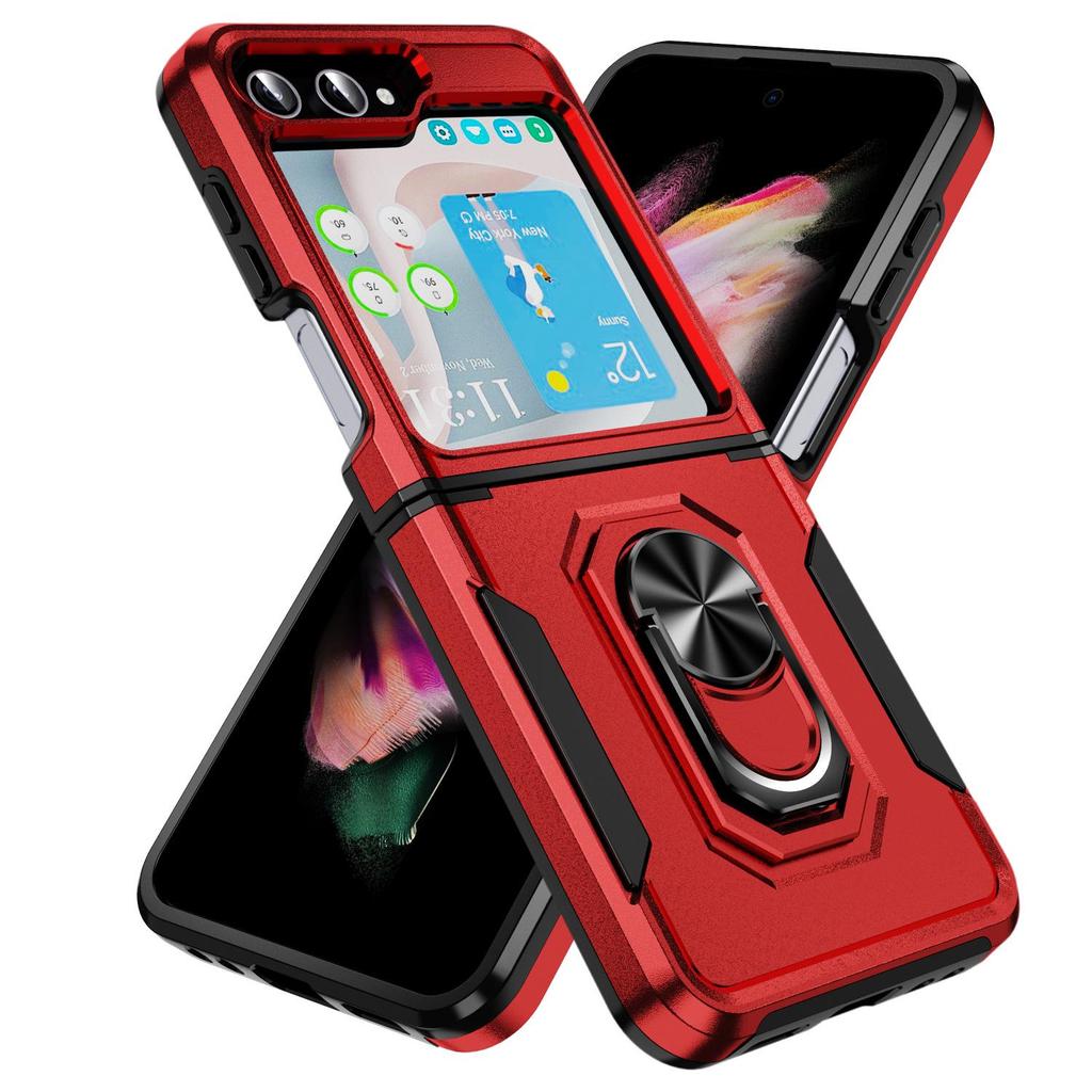 Samsung Z Flip6 Protective Case with Ring Holder - Full Coverage