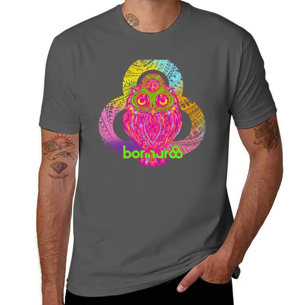 Bonnaroo Eulen-T-Shirt T-Shirts mit Drucken T-Shirt personalisiert Herren T-Shirts Baumwolle T-Shirt