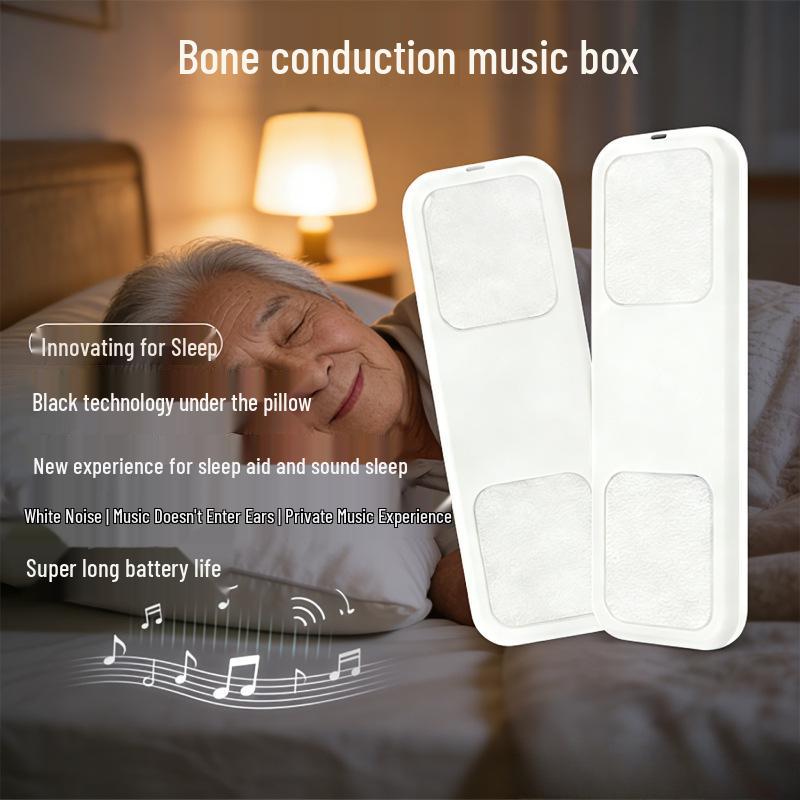 

Bluetooth Bone Conduction Sleep Earbuds - Black, Auto Reconnect, Non-In-Ear, Ultra-Long Battery Life (GCD2) Bluetooth Bone Conduction Music Box білий