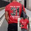 Fashionable Round Neck Short Sleeve Work Clothes Printed Tops For Mens Summer Tops