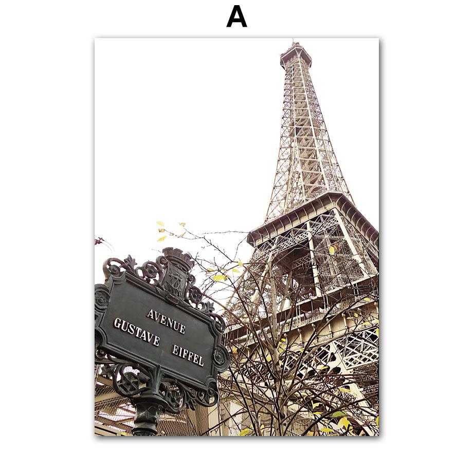 Veggkunst Lerretsmaling Paris Håndkle L'Arc de Triomphe Motebutikk Cafe Stue Dekor Plakater og utskrifter Cafe Veggbilde