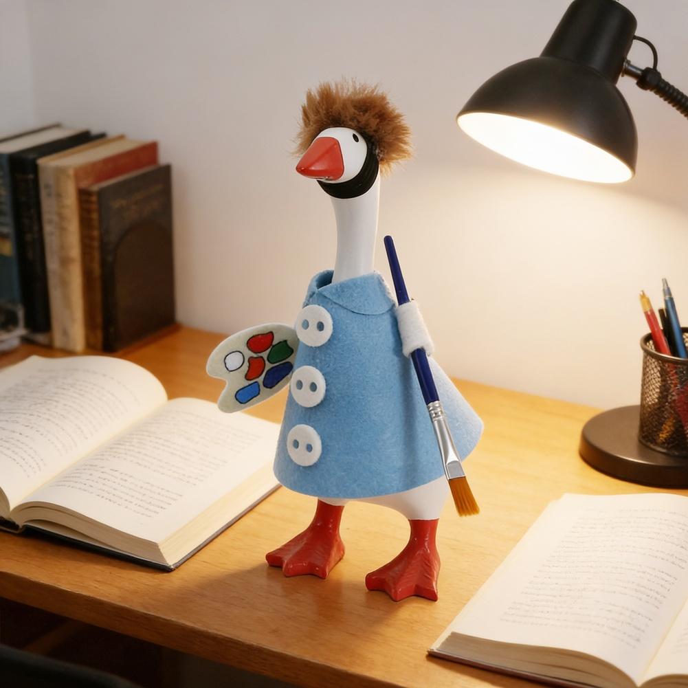 

7 Inches Creative Desktop Goose Felt Costume Artist Party Decoration Light For Placement On Desks Shelves Decorative Accent China Mainland