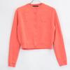 CABaN 39-02-34-02001 Orange Cotton x Cashmere Crew Neck Button Knit Cardigan tops XS OrangeUsed
